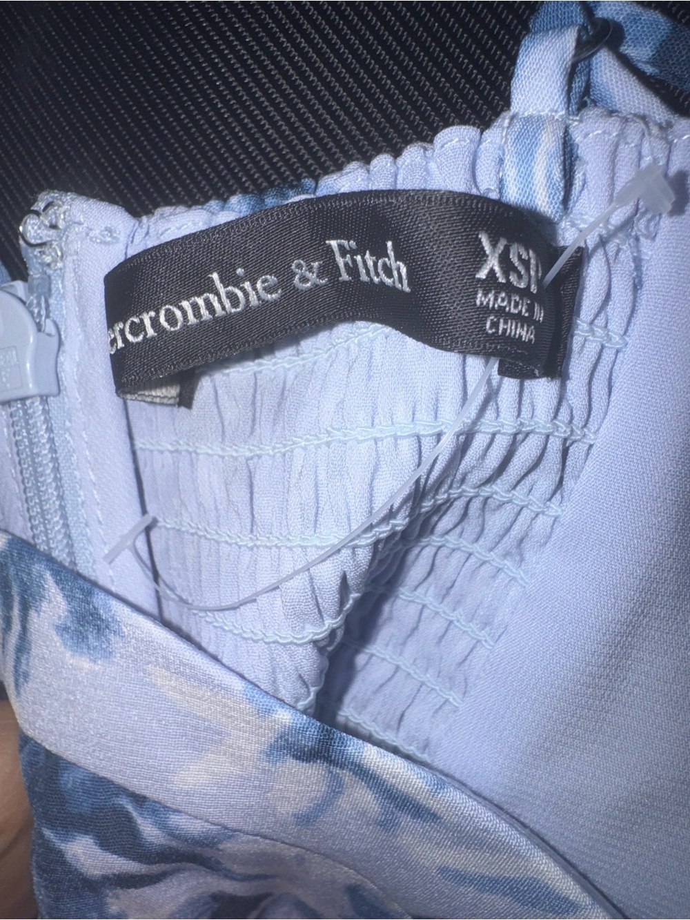 Abercrombie & Fitch Blue White Floral Bustier Sweetheart Slip Midi Dress Slit - Picture 12 of 14